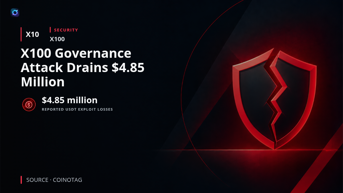 Illustration of a decentralized finance governance system under attack, showing compromised treasury controls and unauthorized digital asset transfers.